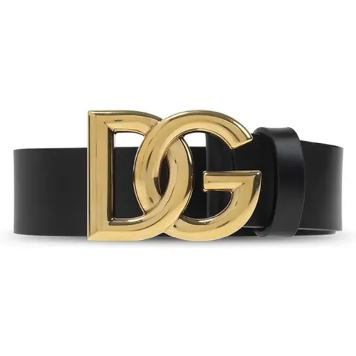 Belt With Logo , male, Sizes: 110 CM, 105 CM - Dolce & Gabbana - Modalova