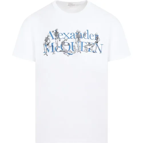 Skeleton Logo T-Shirt , Herren, Größe: L - alexander mcqueen - Modalova