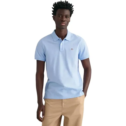 Klassisches Blaues Poloshirt , Herren, Größe: XL - Gant - Modalova