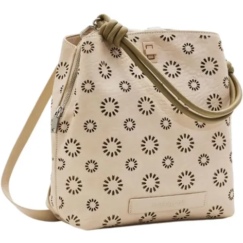 Geometric Floral Multi-Handle Backpack , female, Sizes: ONE SIZE - Desigual - Modalova