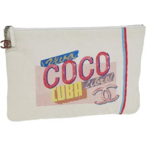 Pre-owned Canvas clutches , female, Sizes: ONE SIZE - Chanel Vintage - Modalova