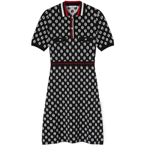 Kurzes Polo-Shirt-Kleid aus Jacquardstrick - Motivi - Modalova