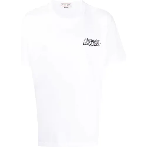 Jersey T-Shirt with Logo Print , male, Sizes: XS - alexander mcqueen - Modalova