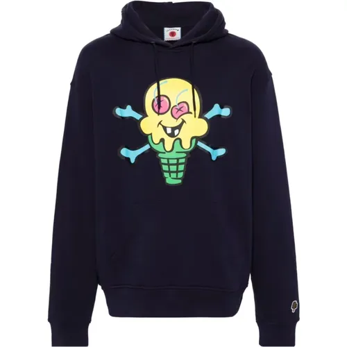 Sweater mit Grafischem Druck und Besticktem Logo , Herren, Größe: S - Icecream - Modalova