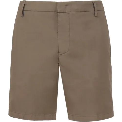 Braune Bermuda-Shorts , Herren, Größe: W30 - Dondup - Modalova