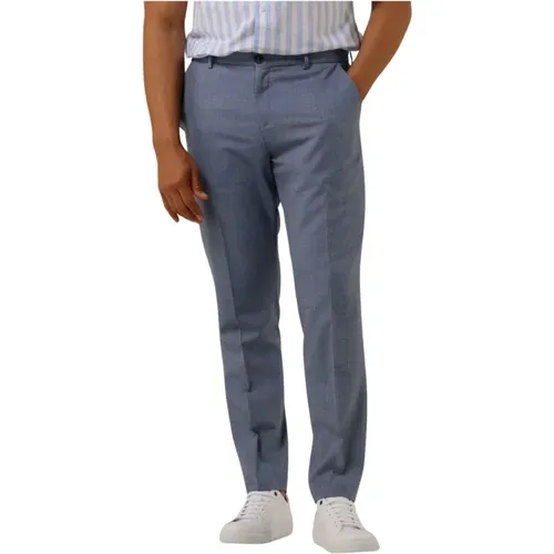 Schmale Passform Hellblaue Strukturierte Hose , Herren, Größe: 3XL - Selected Homme - Modalova