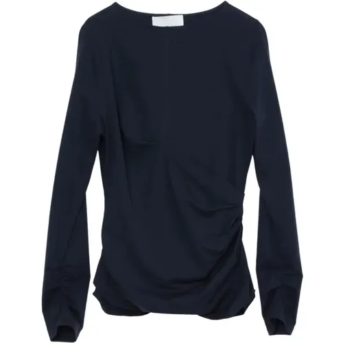 Draped Boatneck Long Sleeve T-Shirt , female, Sizes: M, XS - 3.1 phillip lim - Modalova