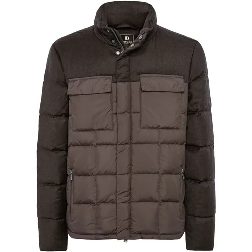 Flyn Flannel und Feather Tech Bomberjacke - Boggi Milano - Modalova