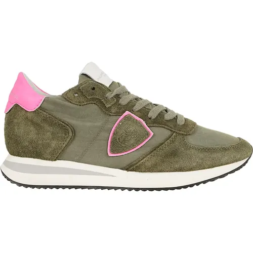 Grüne Sneakers für Frauen Aw24 , Damen, Größe: 37 EU - Philippe Model - Modalova