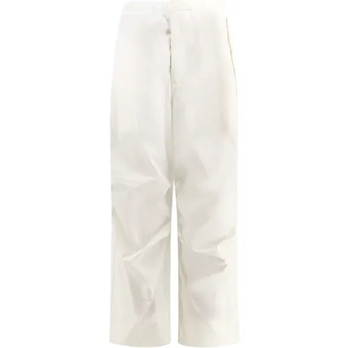 Cotton Trousers with Button and Zip Closure , male, Sizes: S - Jil Sander - Modalova