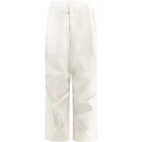 Cotton Trousers with Button and Zip Closure , male, Sizes: XS - Jil Sander - Modalova