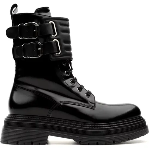 Anfibio Boots Model 7126-B Abr.nero , female, Sizes: 5 UK, 4 UK - Laura Bellariva - Modalova