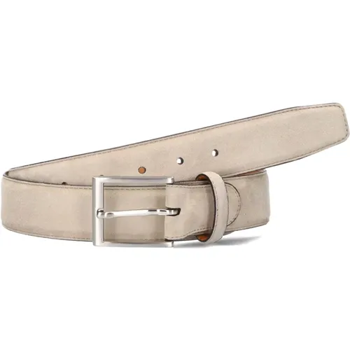 Beiger Wildleder Herrengürtel 1078 - Magnanni - Modalova