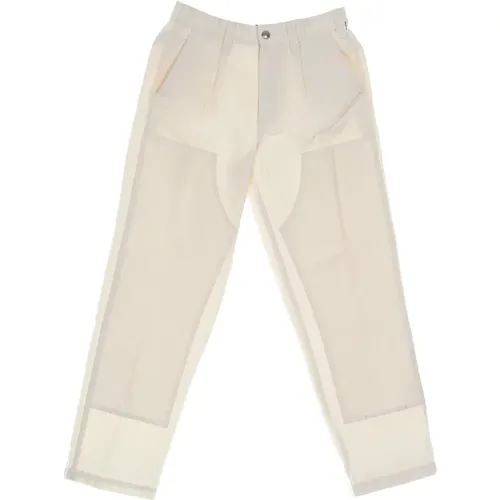 Cotton Twill Long Trousers Straight Leg , male, Sizes: W34, W32 - Obey - Modalova