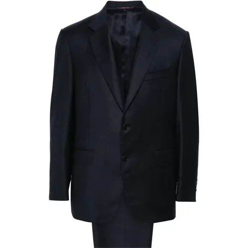 Classic Wool Suit with Two Buttons , male, Sizes: XL, 2XL, M, L, 4XL - Canali - Modalova