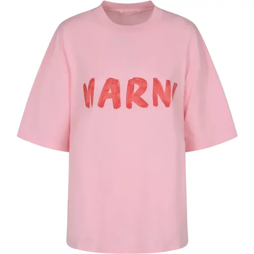 Rosa T-Shirt für Frauen , Damen, Größe: XS - Marni - Modalova