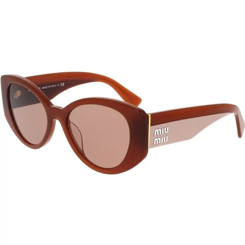 Irregular Shape Sunglasses Mu03Ws , female, Sizes: 53 MM - Miu Miu - Modalova