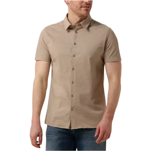 Sand Pique Button Up Hemd,Weißes Casual Button Up Hemd - Pure Path - Modalova