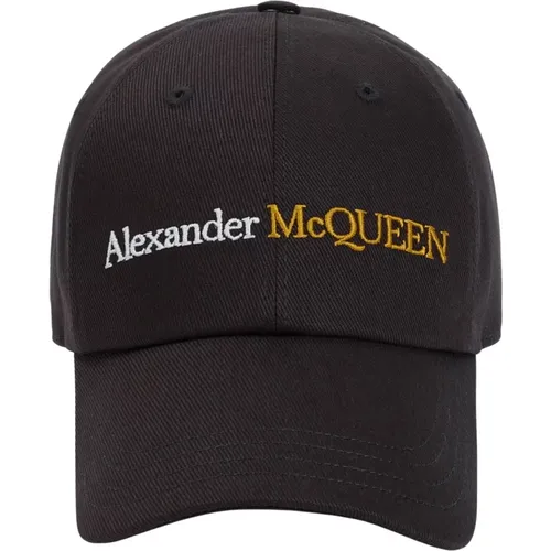 Classic Logo Bicolor Gold Hat , male, Sizes: M, L, XL - alexander mcqueen - Modalova