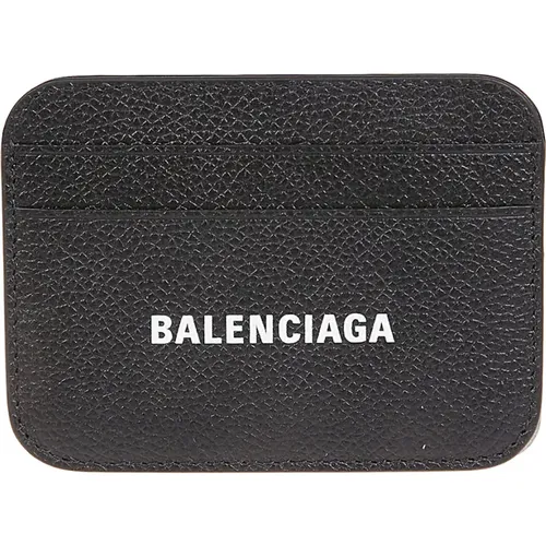 Schwarze Leder Kreditkarten Brieftasche , Damen, Größe: ONE Size - Balenciaga - Modalova