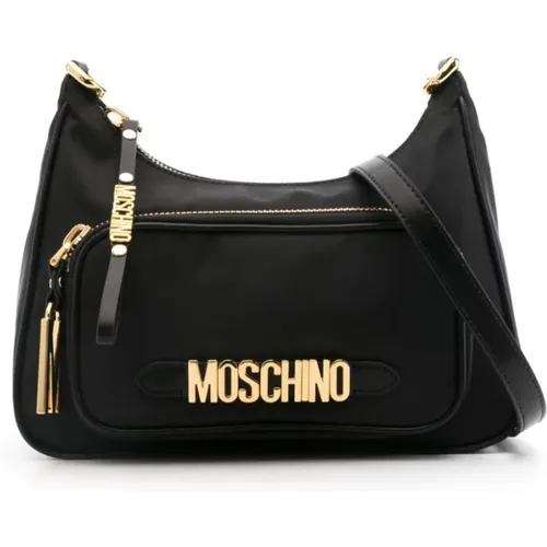 Textured Finish Shoulder Bag , female, Sizes: ONE SIZE - Moschino - Modalova