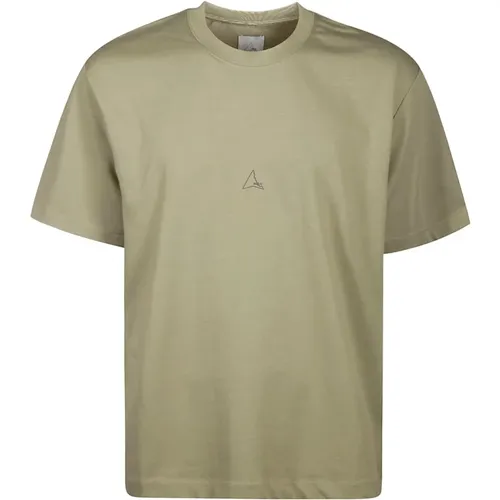 Contrasting Logo Print Tee Shirt , male, Sizes: M, L - ROA - Modalova
