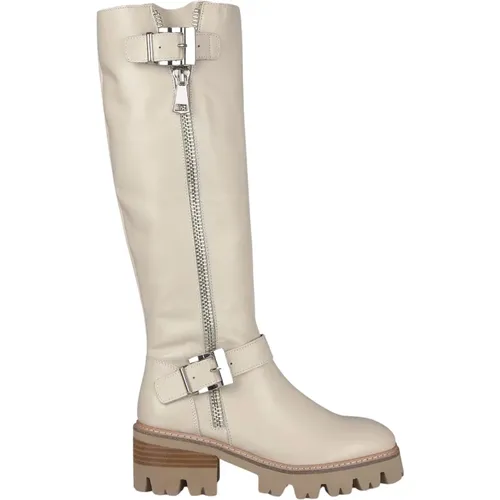 Boot with side zip trim , female, Sizes: 4 UK, 5 UK, 6 UK - Alma en Pena - Modalova