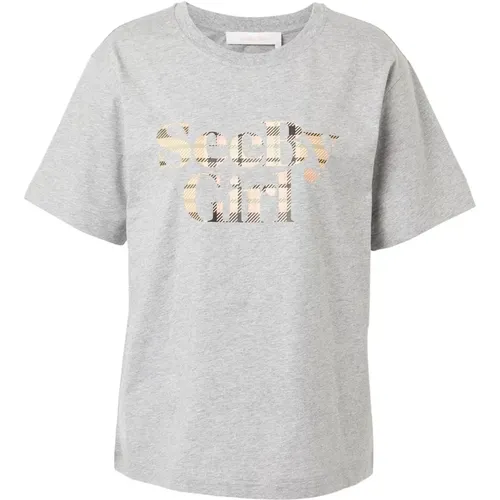 Baumwoll-Logo-T-Shirt , Damen, Größe: S - See by Chloé - Modalova