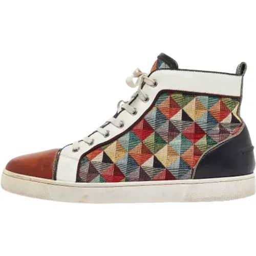 Pre-owned Canvas sneakers , male, Sizes: 11 1/2 UK - Christian Louboutin Pre-owned - Modalova