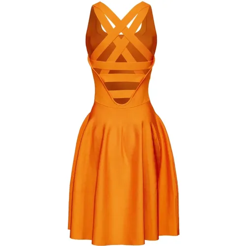Cross-Back Mini Dress , female, Sizes: M - pinko - Modalova