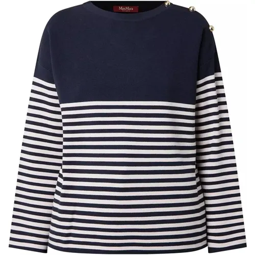 Striped Sweater for Women , female, Sizes: L, S, XS, M - Max Mara Studio - Modalova