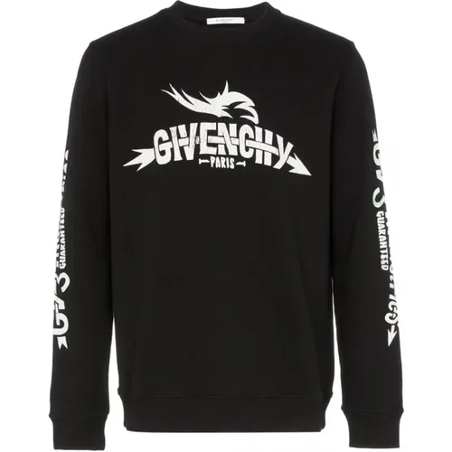 Schwarzer Logo Sweatshirt Rundhals Langarm , Herren, Größe: M - Givenchy - Modalova