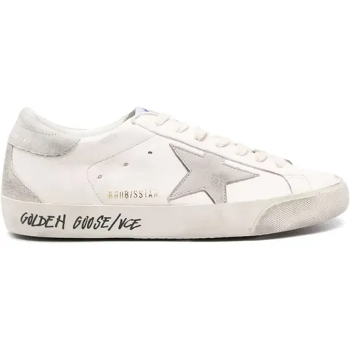 Weiße Superstar Sneakers mit Logo-Print , Herren, Größe: 39 EU - Golden Goose - Modalova