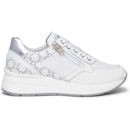 Weiße Zip Sneakers , Damen, Größe: 36 EU - Nerogiardini - Modalova