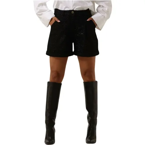 Schwarze Stilvolle Kurze Hose für Frauen , Damen, Größe: L - Ibana - Modalova