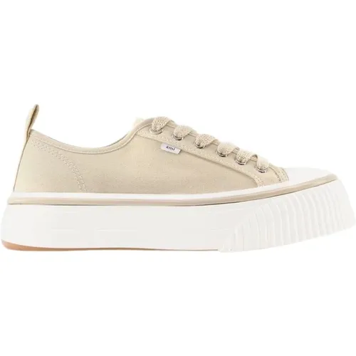 Low Top Cotton Sneakers - Off White , male, Sizes: 7 UK - Ami Paris - Modalova