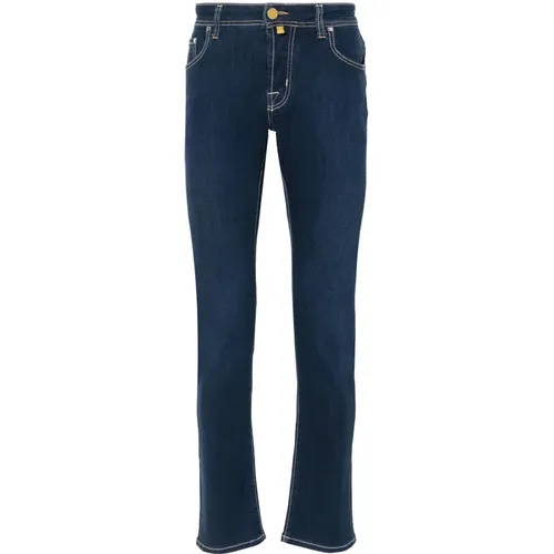 Italian Slim Fit Jeans , male, Sizes: W35, W37, W31 - Jacob Cohën - Modalova