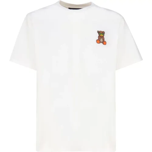 T-Shirt mit Teddybär-Print , Herren, Größe: L - Barrow - Modalova