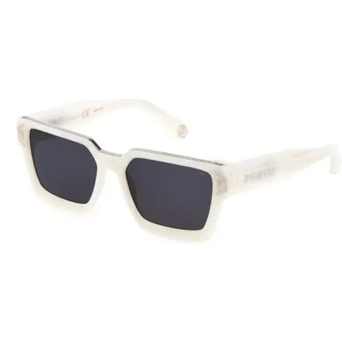 Brave Shade Sonnenbrille Weiß/Grau,Sonnenbrille,Brave Shade Blau/Blau Silber Sonnenbrille - Philipp Plein - Modalova
