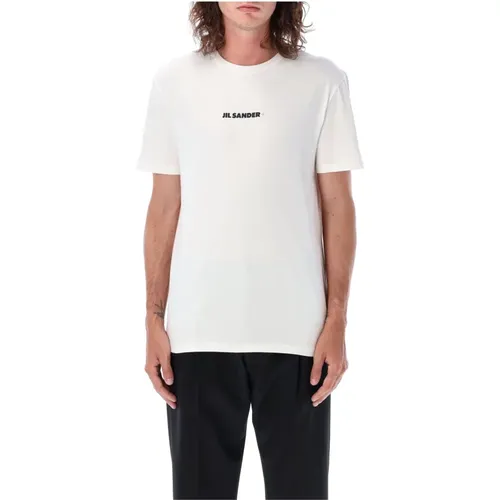 Aw23 Weißes Logo T-Shirt für Männer - Jil Sander - Modalova