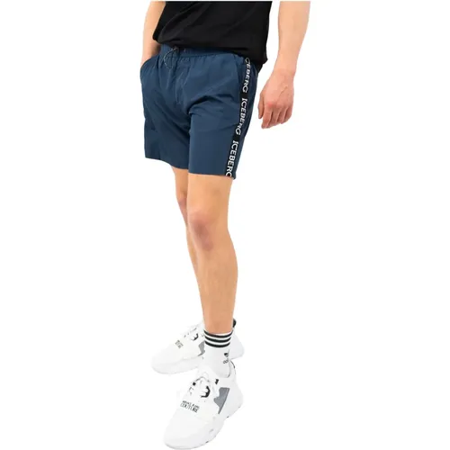 Tape Swim Shorts , male, Sizes: M, S, XL - Iceberg - Modalova