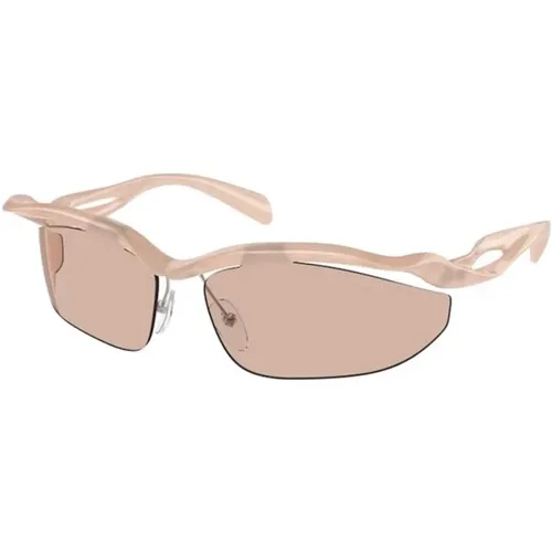 Rosa Hellbraune Sonnenbrille Prada - Prada - Modalova