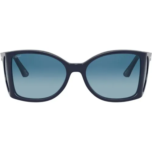 Elegante Blaue Puder Sonnenbrille mit Blauer Verlaufslinse - Persol - Modalova