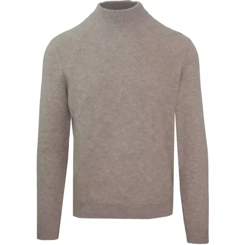 Wool Sweater with Diamond Stitching , male, Sizes: 2XL - Malo - Modalova