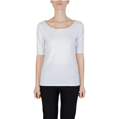 Weißes T-Shirt mit kurzen Ärmeln , Damen, Größe: XL - Alviero Martini 1a Classe - Modalova