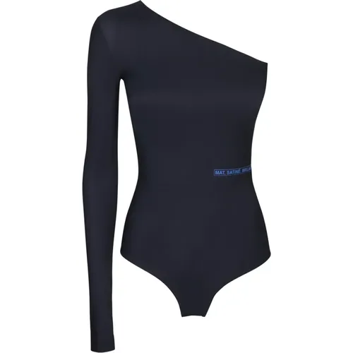 Slim Fit Lycra Bodysuit with Button Fastening , female, Sizes: M, XS, S, L - MM6 Maison Margiela - Modalova
