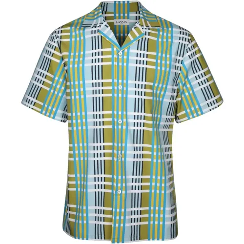 Striped Print Cotton Shirt , male, Sizes: S, M - Lanvin - Modalova