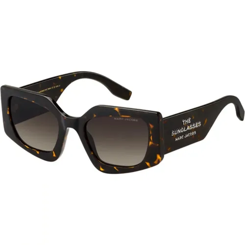 Stylish Sunglasses in Dark Havana/ , female, Sizes: 53 MM - Marc Jacobs - Modalova