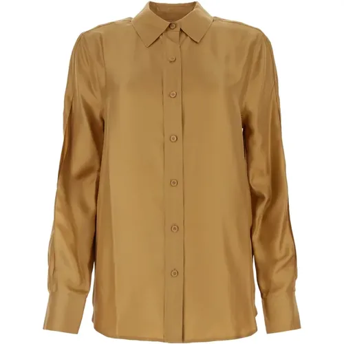 Silk Split Sleeve Shirt , Damen, Größe: S - Calvin Klein - Modalova