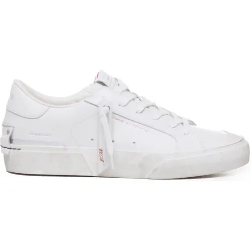 Leather Lace-Up Sneakers , male, Sizes: 11 UK, 12 UK - Crime London - Modalova